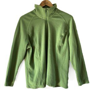 Lands End Women’s Light Green Fleece 1/4 Zip Long Sleeve Jacket Sz 1X 16W-18W